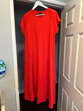 ME+EM orange knit midi dress US 12